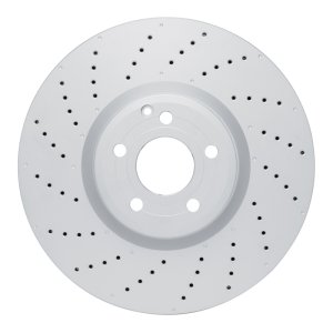 Mercedes-Benz SL400 Brake Rotor (1) - Front - R1 Concepts - Drilled Carbon Alloy GeoMET - `13-`20